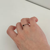 [CCNMADE] 菊 Black Cube Crystal Ring 04.Black&Silver