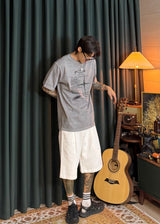White Bermuda pants