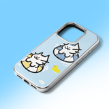 フローティングキャットグラスバンパーケース (glossy / silver frame)