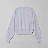 ロゴダメージスウェットシャツ WHITE MELANGE