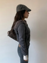 RABBIT FUR ZIP-UP