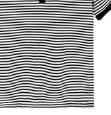 Yushi Stripe Henley Neck Short Sleeve T-Shirt