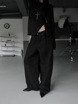 deep stitch wide denim