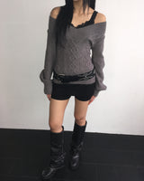 Snap skirt pants