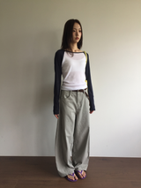 [SET]Mute Curved Pants + Belt