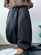 フリースピカブル ❤‍🔥M-XL❤Bベーシックワイドロングパンツユニセックス🩶2カラー