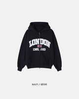 CV London embroidery hoodie zip-up (3C)