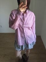 Summer-Vacation Check Shirt (3color)