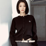 CLASSIC ROUND KNIT CARDIGAN_BLACK WHITE