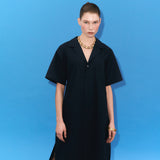 バックカットアウトドレス (Navy)