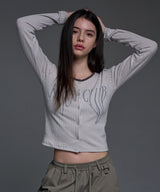 [NF] TYPO BASIC LOGO CARDIGAN (BEIGE)_F24QB280