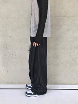 スナップ ノンフェード デニム ストリング ワイドパンツ 2C