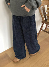 プーホ バンディングストライプ ストレートパンツ