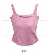 [U-BASIC] Tommy Basic Square Neck Sleeveless (+With Cup)