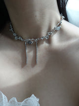 [s.steel] crystal drop chocker | 크리스탈 드롭 초커 목걸이
