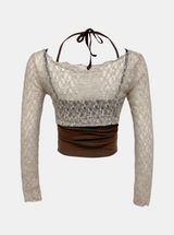 Norton Lace Cardigan & Shirring Top