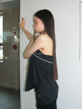 SLEEVELESS SHIRRING TOP