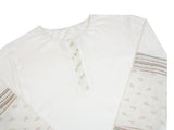 GARDEN STRIPE HENLEY NECK LONG SLEEVE