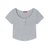 Henley Neck Button T-Shirt (26STP-SSTS03)