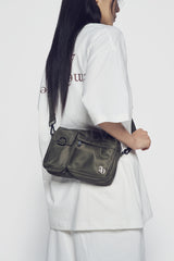 24FW シンボルリベットマルチポケットクロスバッグ カーキ