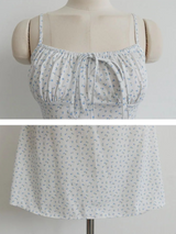 COQUETTE FLORAL RUCHED CAMI DRESS (3COLORS!)