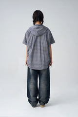 BACK BUTTON WIDE DENIM PANTS