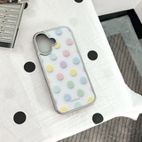 [MADE][Glossy Glass Silver Bumper Case] Pastel Dot 