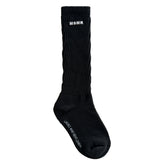Clare Patch Crew Socks Black