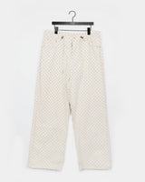 Emdeu Dot Pattern String Strap Wide Cotton Long Pants