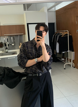 Cali Herringbone Semi Overfit Check Shirt
