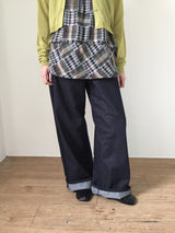 Stitched wide engine denim (2color)