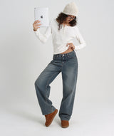 [B-DENIM] STANDARD WIDE JEANS 045