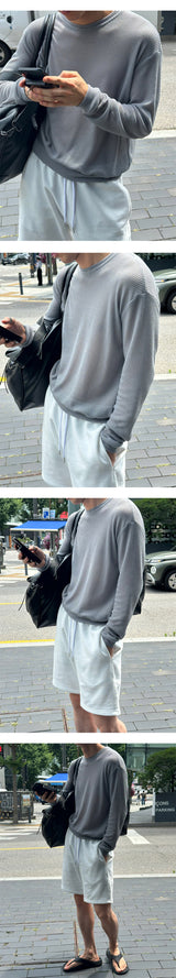 [Unisex] アイスクロップサマーニット(5color)