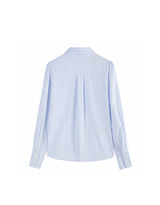 [PRE- FALL] Basic Stripe Oxford Tie Shirt Sky Blue