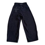 Back stud wide pants