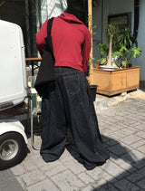 No.1387 st サイドポイントビッグデニムパンツ