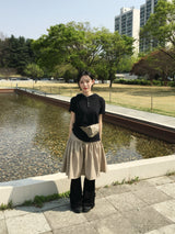 ゴーデヘンリーネックフーデッドショートスリーブTシャツ(5c)