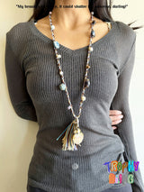 Shell long chain necklace