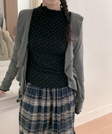 ドットウェーブタートルネックTシャツ