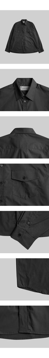 スティッチロールアップシャツ [Charcoal]