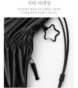 GLOSSY STRING BACK PACK_BLACK