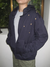 Vintage Star Cropped Zip-Up Hoodie (4c)