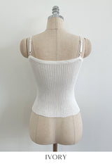 Sisle knit sleeveless wrinkle shirt set