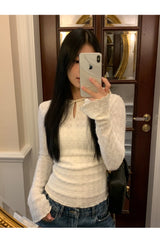 デイジーレースカフス長袖Tシャツ