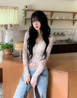 Haze Flower Ruffle Cardigan