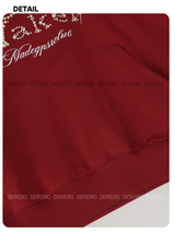ルーズビーディドレタリング長袖フーディドTシャツ