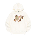 DANCING CAT HOOD TEE-IVORY