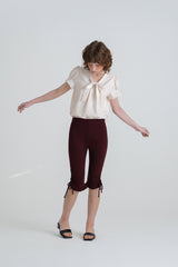 Dot button blouse_ivory