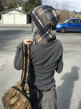 Mode Slim Fit Check Pattern Hoodie (2c)