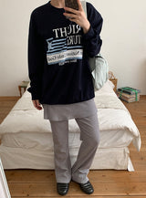 [unisex] リマンヌプリントオーバースウェットシャツ